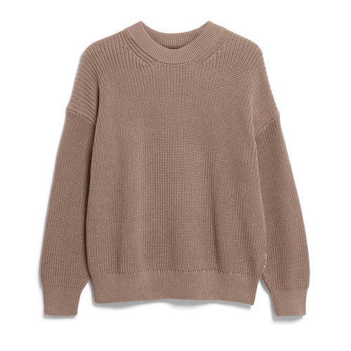 Armed Angels Vanisé Knit Organic Cotton Jumper - Cinnamon / Dark Cinnamon Dust