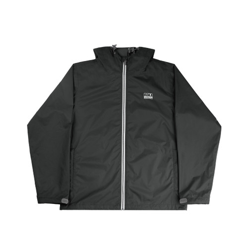 Roka Holborn Recycled Nylon Ripstop Rain Jacket - Black