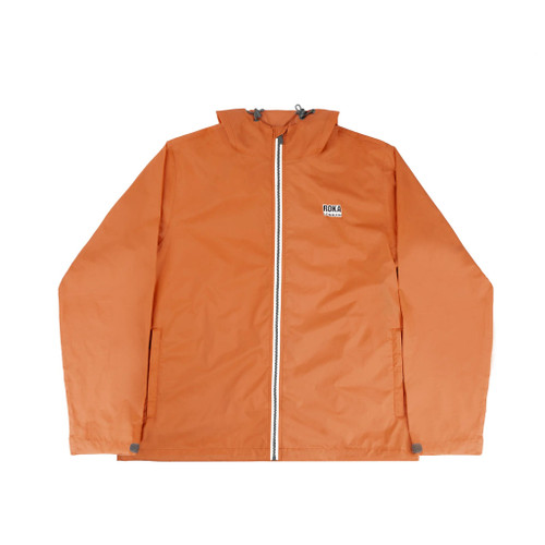 Roka Holborn Recycled Nylon Ripstop Rain Jacket - Burnt Orange
