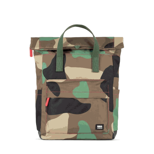 Roka Canfield Small Vegan Recycled Canvas Backpack - various patterns