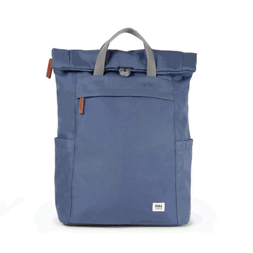 Roka Finchley Medium Vegan Recycled Canvas Backpack - various colours