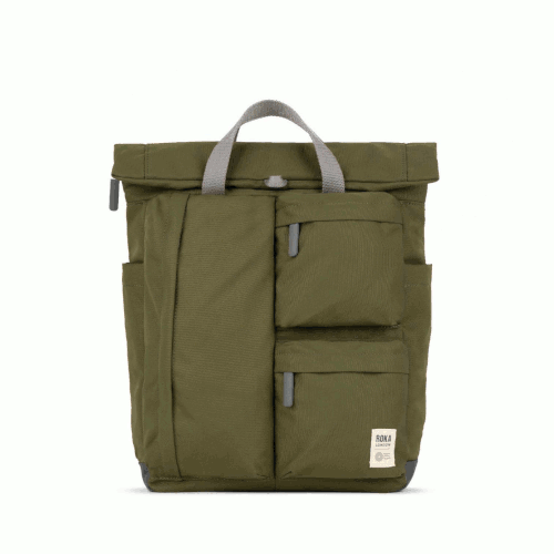 Roka Waterhouse Medium Vegan Recycled Canvas 16.4 Litre Backpack - various colours