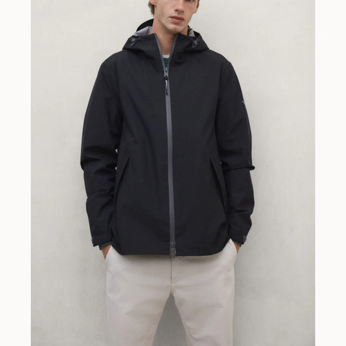 Ecoalf Diluvio Waterproof Recycled Rain Coat - Black