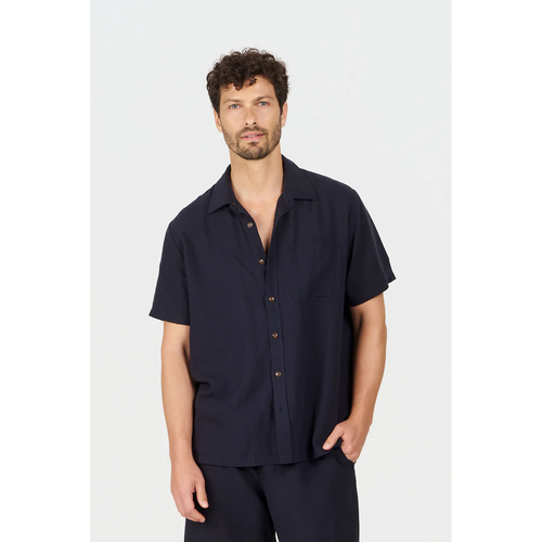 Komodo Loyle Tencel + Linen Shirt - Navy