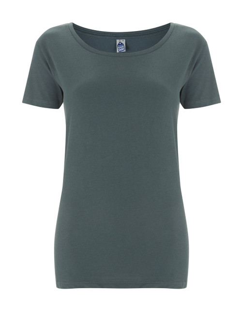 Fairtrade Organic Scoop T (Womens) - Charcoal