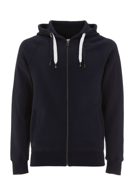 Unisex Organic Zip Up Hoody - Navy