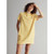 Komodo Yasuko Organic Cotton T Dress - Off White / Amber