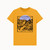 3E Organic Regular Fit T (Mens) - Mountains & Moon Rising / Mustard