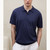 Ecoalf Olmo Organic Cotton + Linen Knitted Polo - Navy