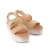 Toms Giana Vegan Crocheted Platform Sandal - Dark Beige / Gold