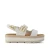 Toms Giana Vegan Woven Platform Sandal - White / Gold
