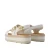 Toms Giana Vegan Woven Platform Sandal - White / Gold