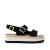 Toms Giana Vegan Woven Platform Sandal - Black / Gold