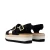 Toms Giana Vegan Woven Platform Sandal - Black / Gold