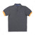 Contrast Cuff Polo Shirt - Grey Marl / Nu Orange