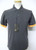 Contrast Cuff Polo Shirt - Grey Marl / Nu Orange