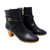 Gaia Heeled Boot - Black