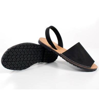 Wills Vegan Flat Sandals - Black