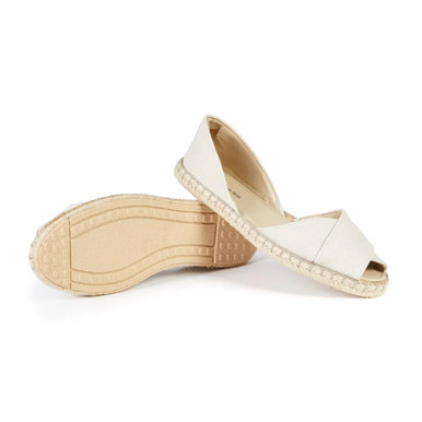 Wills Vegan Recycled Espadrille Cross Over Straps - Beige