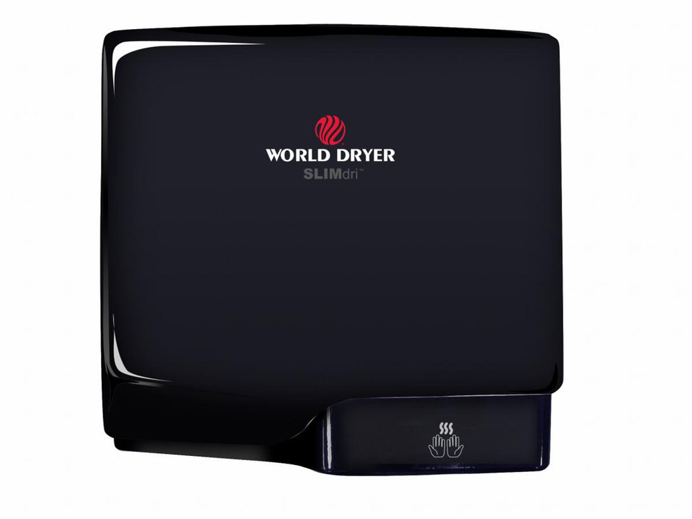 World Dryer L-162A SLIMdri Automatic Hand Dryer Black Aluminum, Universal Voltage World Dryer L-162A SLIMdri Automatic Hand Dryer Black Aluminum, Universal Voltage