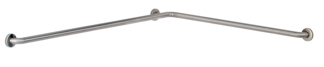 Bobrick B-6897.99 Stainless Steel Two-Wall Toilet Compartment Grab Bar with Satin Peened Finish
