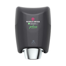 World Dryer K-162P2 SMARTdri Automatic Hand Dryer Black Aluminum  110-120V World Dryer K-162P2 SMARTdri Automatic Hand Dryer Black Aluminum  110-120V