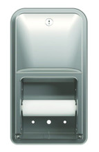 Bradley 5A00-000000 Diplomat 22 Gauge Stainless Steel Recessed Mounted Dual Roll Diplomat Toilet Tissue Dispenser Bradley 5A00-000000 Diplomat 22 Gauge Stainless Steel Recessed Mounted Dual Roll Diplomat Toilet Tissue Dispenser
