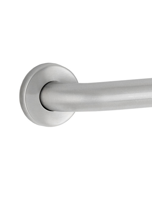 1-1/2" Dia. 304 Stainless Steel Straight Grab Bar with Concealed Mounting Snap Flange, Peened Finish