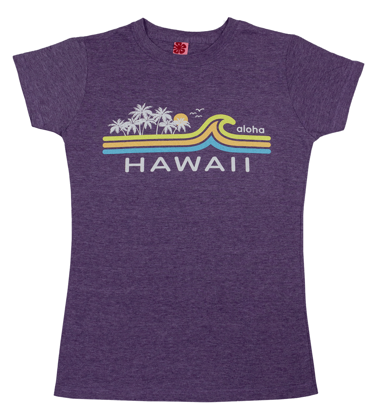Island Girl® Surf Tee Tie Dye Purple Heather