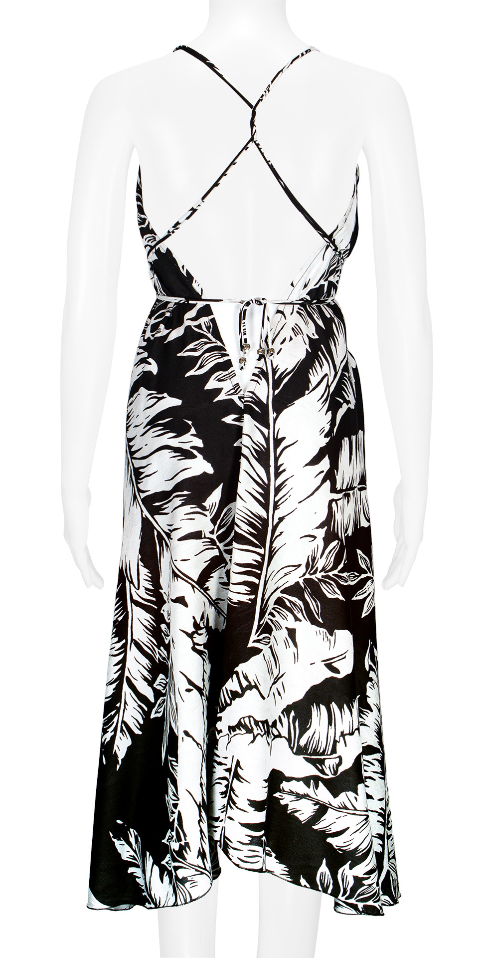 Robin Ruth® Maxi Dress: Monochrome Leaf