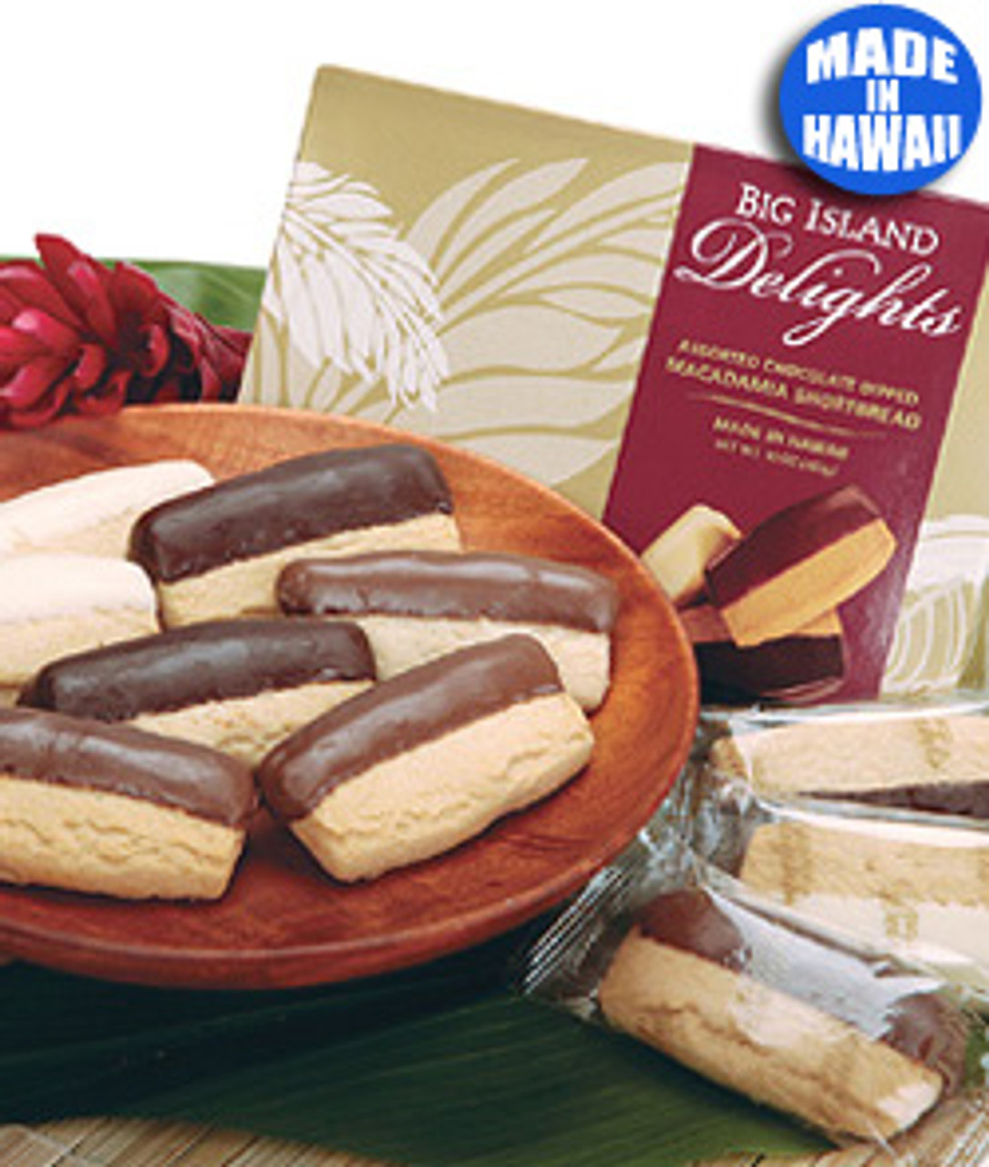 Chocolate Dipped Shortbread Cookie Assortment by Big Island Delights