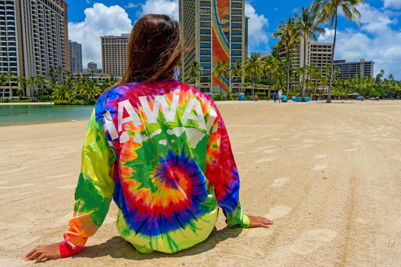 Hawaii Tie Dye UNISEX Long Sleeve 