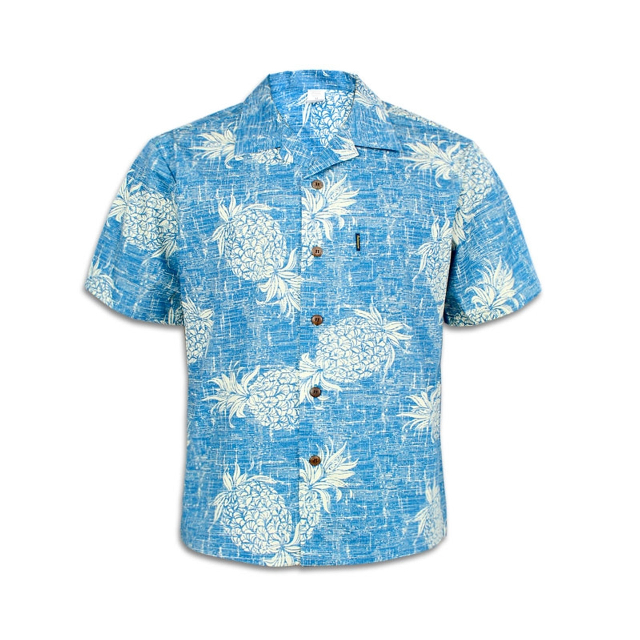 Aloha Shirt - Vintage Blue Pineapple