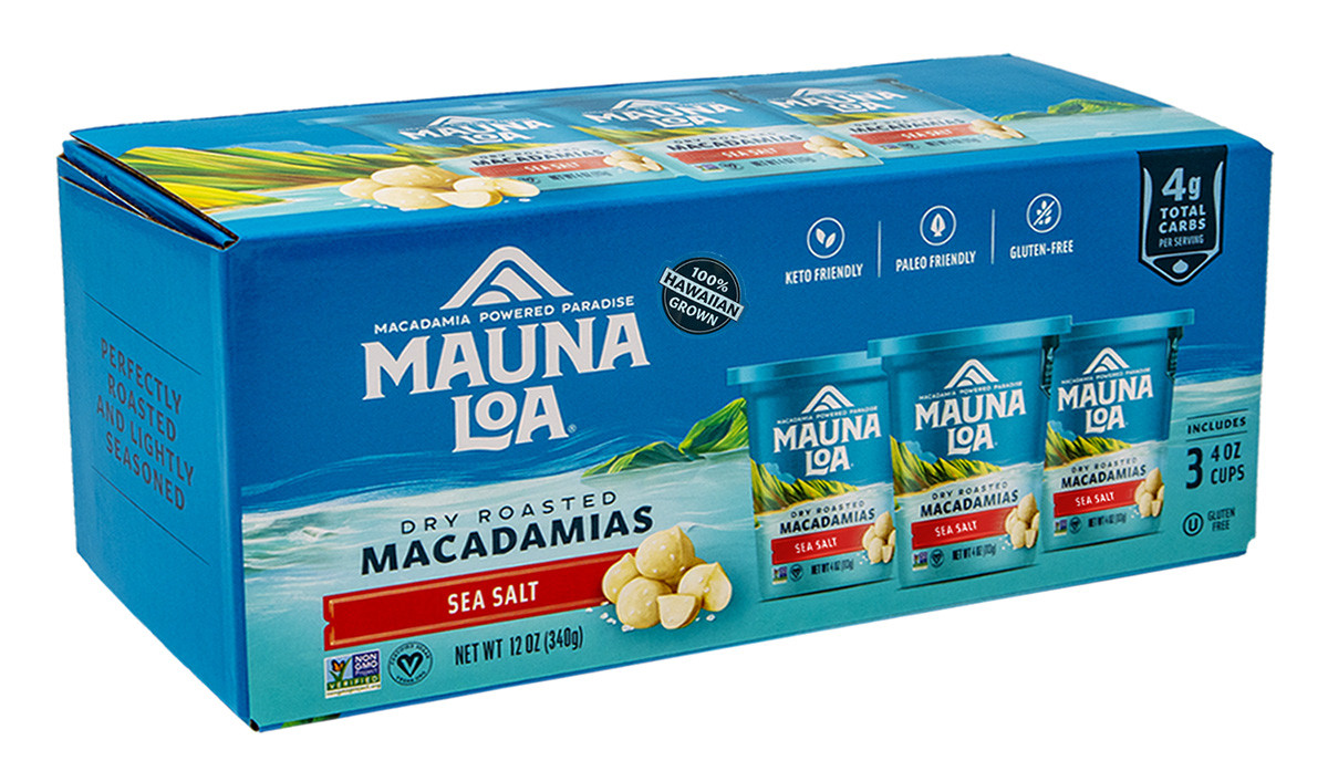 Mauna Loa Sea Salt Macadamia Nuts - Gift Set of Three