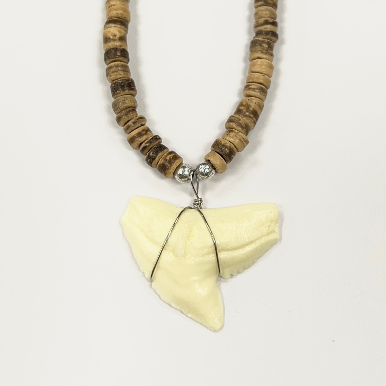 Black & White Shark's Tooth Necklace | Unlock Your Inner Ocean Spirit -  Cast a Stone