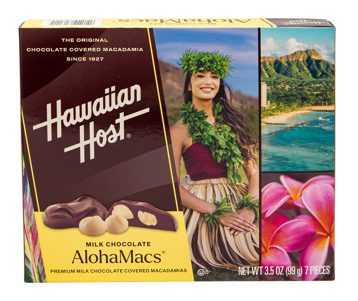 Hawaiian Host Aloha Macs Milk Chocolate 3.5 oz
