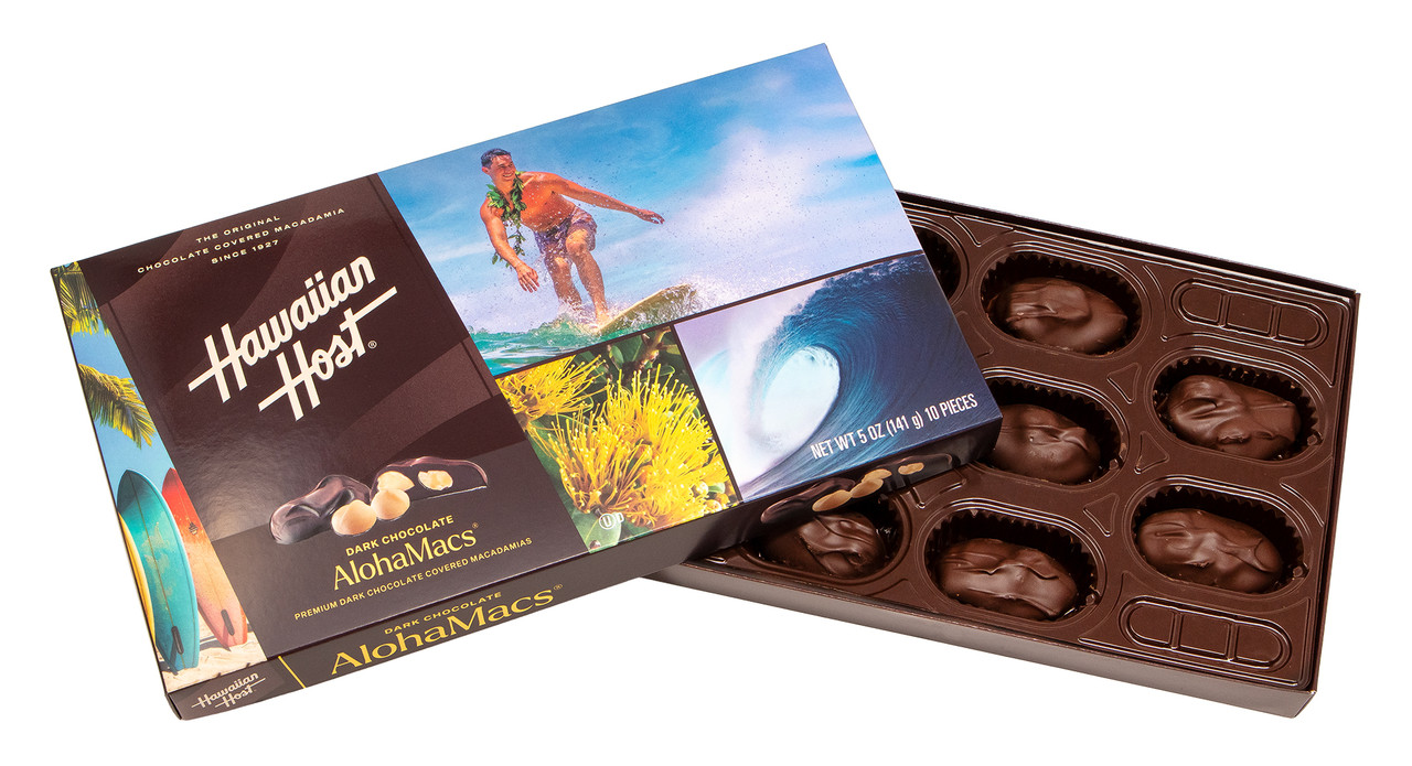 Hawaiian Host Aloha Macs Dark Chocolate 5oz