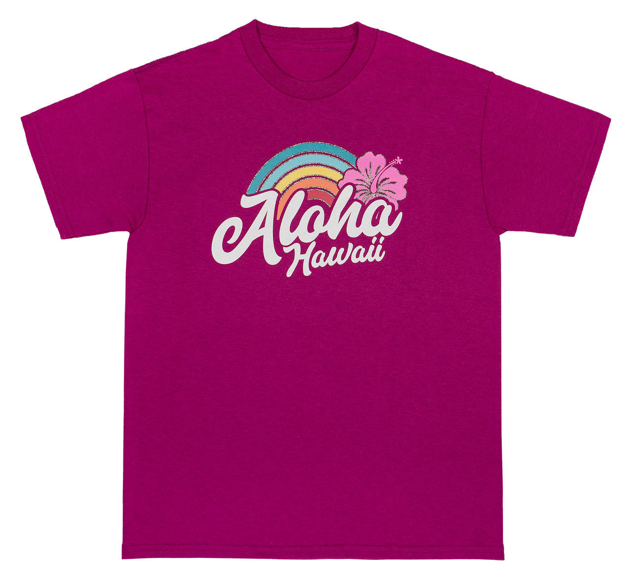 OM3® T-shirt Hawaii Aloha | Femme | Hawaï Surfing Waikiki Paradise Hibiscus | S à XXL, Blanc., S