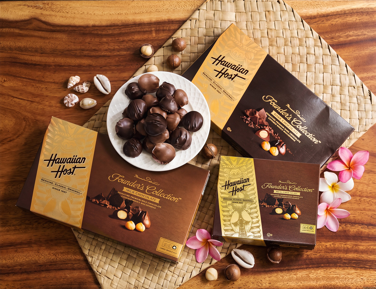 Hawaiian Host Founder's Collection Dark Chocolate Covered