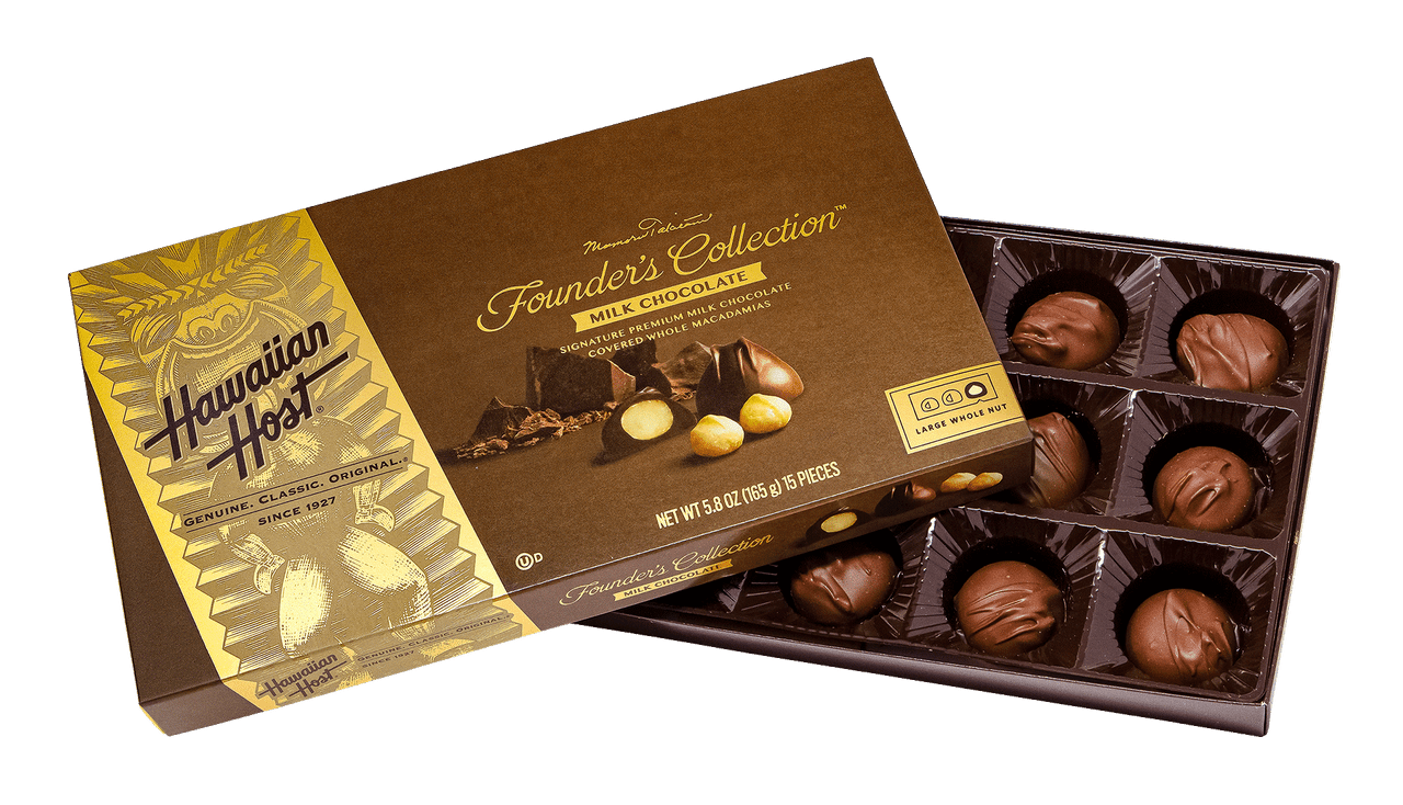 Hawaiian Host Founder's Collection Milk Chocolate Covered