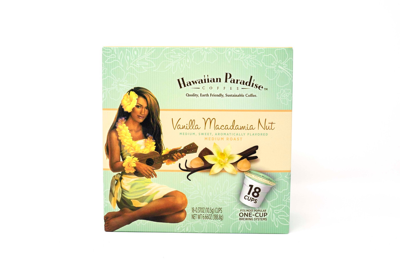 Hawaiian Paradise Coffee Single Serve K-Cup - Vanilla Macadamia Nut