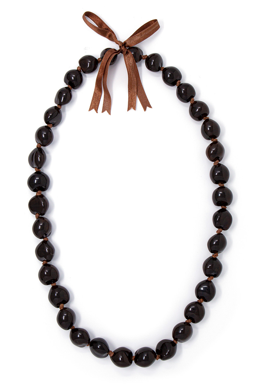 Kukui Nut Lei Natural Brown kukui-nut-lei-natural-brown
