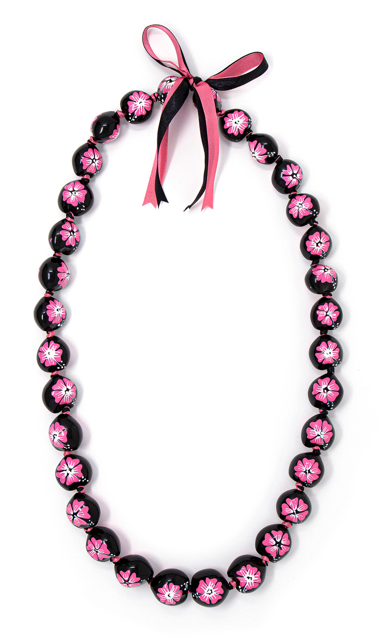 da Hawaiian Store Kukui Nut Lei Necklace (Choose Color)