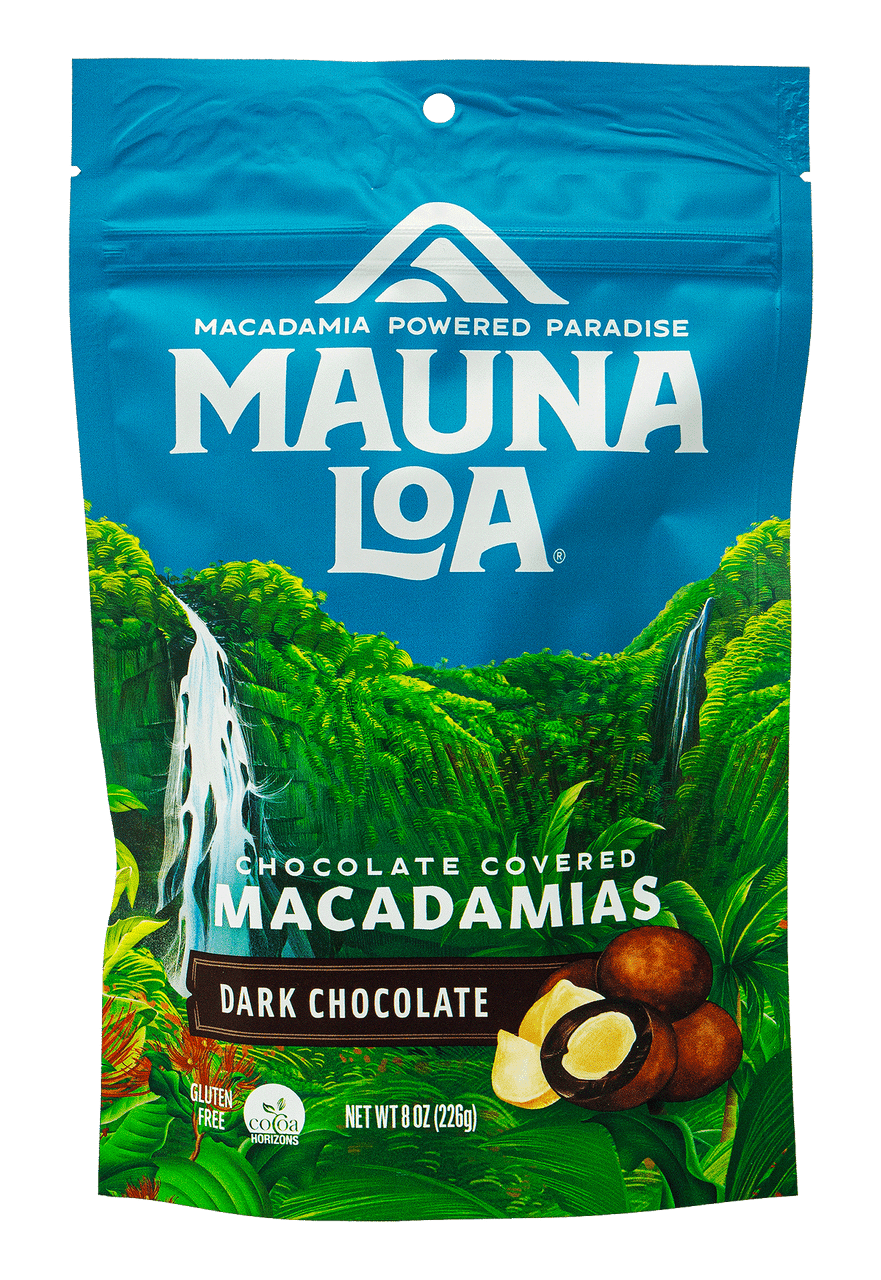 Mauna Loa Macadamia Stand Up Bag 7oz: Dark Chocolate