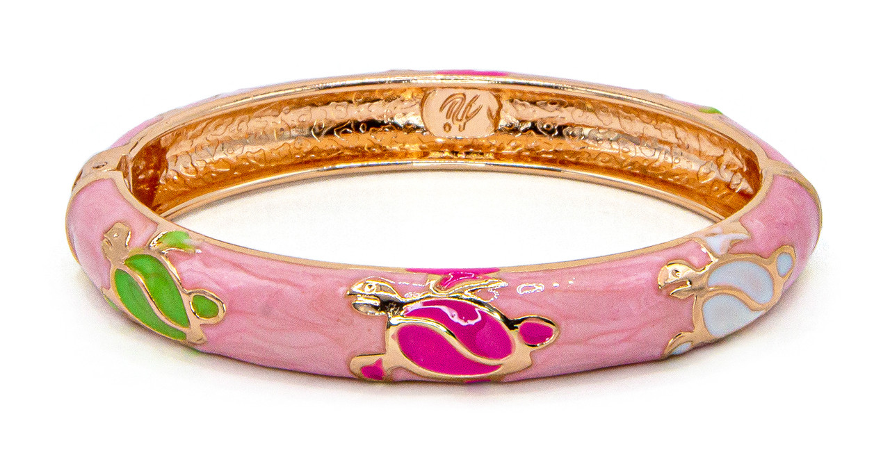 Medium Island Bangle - Honu Design: Pink