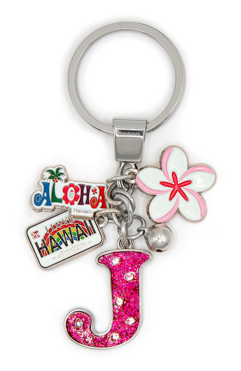 Island Girl® Charm Keyring: J