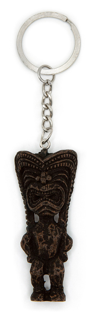 Hapa Wood Tiki Keyring: God Of Luck