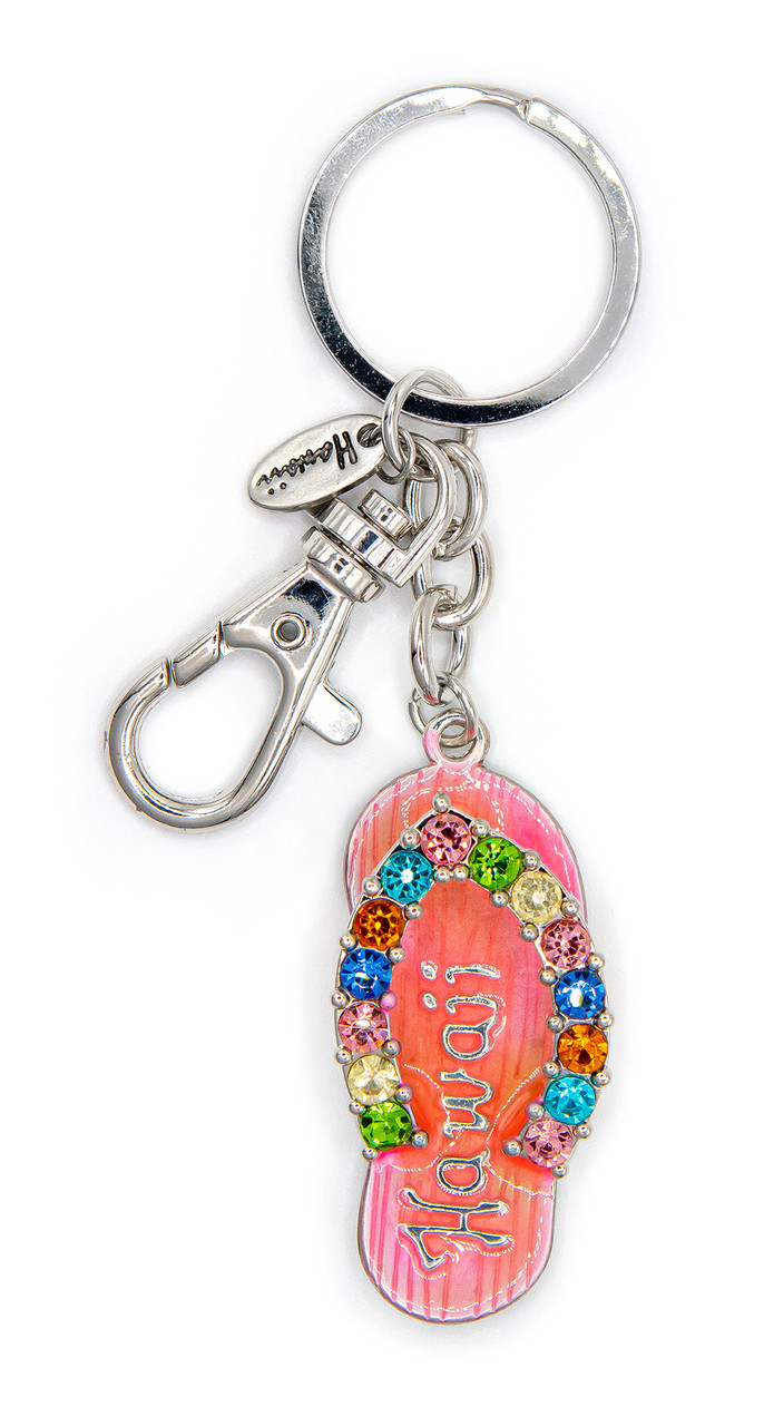 ポメころび様　グリーンバンデッドオニキス　チャーム　14kgf　他2点 Island Bling Keyring - Hawaii Slipper: Pink