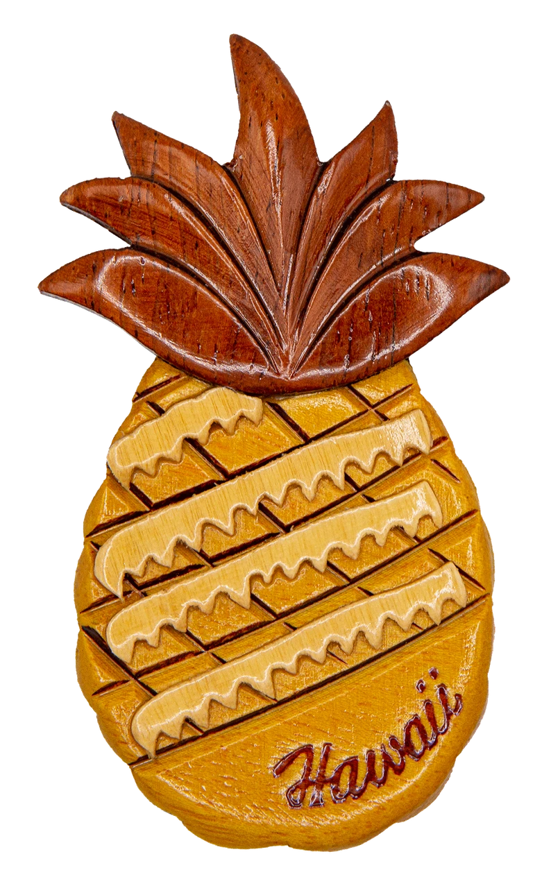 3D Wood Art Magnet - Pineapple