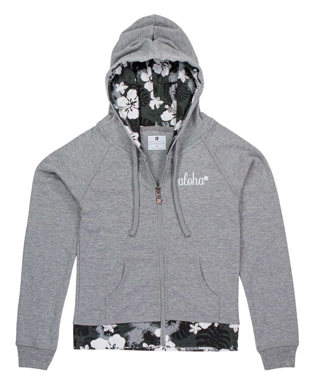 Island Design Collection Hoodie: Gray